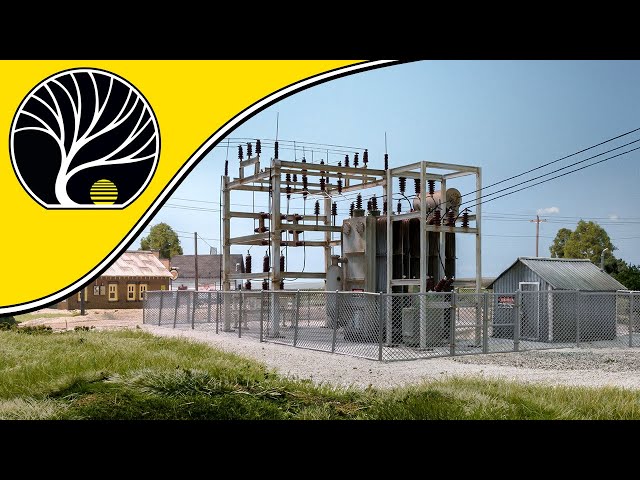 Connect Substation to Utility Poles for a Power Grid Video