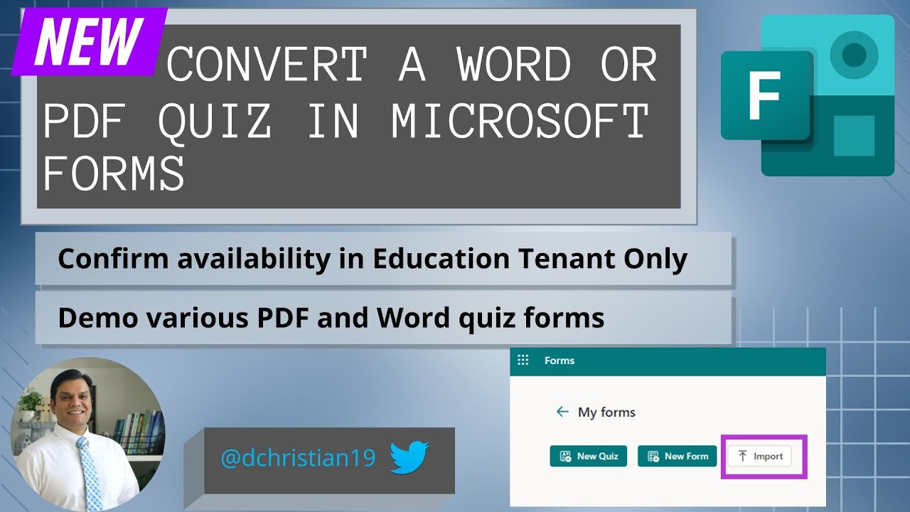 Microsoft Forms: Convert a Word or Pdf quiz into Microsoft Forms