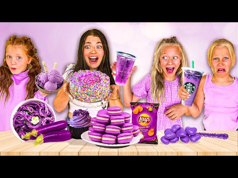 EATiNG ONLY PURPLE COLOR FOOD FOR 24 HOURS 💜