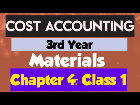 Cost Accounting (3rd Year): (Chapter 4: Materials )(Class 1)