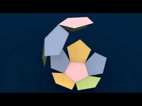 Net of 3D Solid Shapes / Развертки многогранников - Dodecahedron / Додекаедр / Додекаэдр