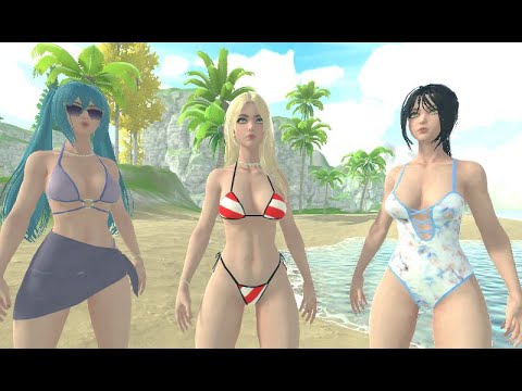 Shooter with girls the beach Video