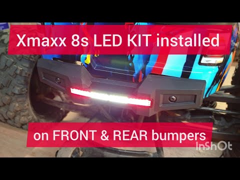 How to install traxxas XMAXX 8s led light kit on front & back bumper. Highly recommended!!