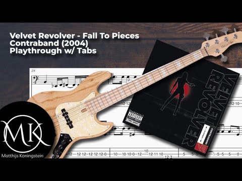 Velvet Revolver - Fall To Pieces (Bass Cover) (Lesson w/ Tabs)