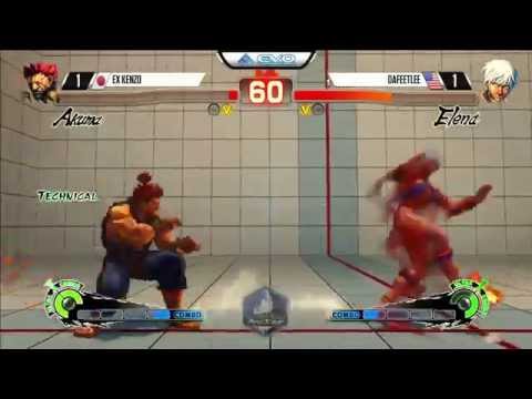 EX Kenzo (Akuma) vs DaFeetLee (Elena) - EVO 2015 USF4 Pools - 720p/60fps