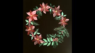 Download lagu Christmas wreath with watercolor bleed proof white... mp3