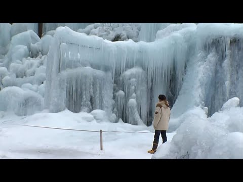 Video Thumbnail: "Subzero forest": Ice forest created at mountain inn in Takayama