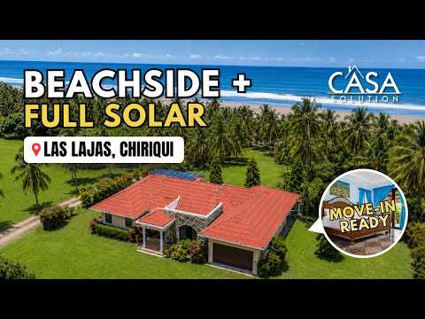 Beachside Home for Sale in Las Lajas, Chiriquí | Full Solar System + 0.58 Acres
