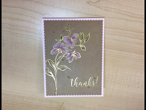 Fabulous You on kraft with colored pencils and embossing