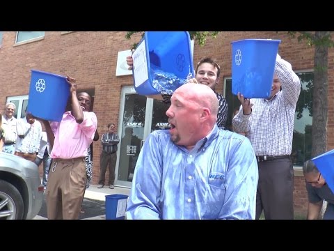 Asher Dallas' Director of Career Services (Garth Adams) accepts the ALS Ice Bucket Challenge X10