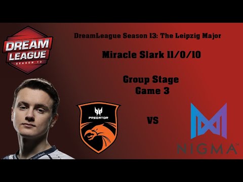 Miracle Slark 11/0/10 Game3 Nigma vs TNC Dreamleague Season13 Group Stage