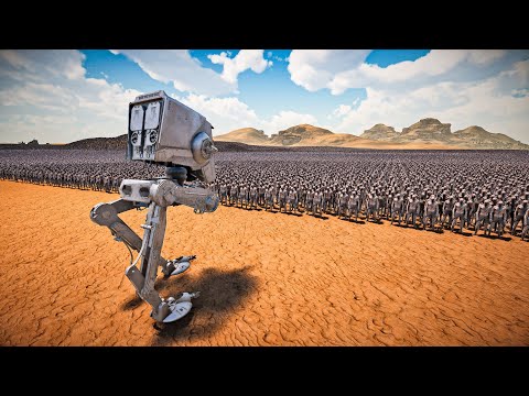Star Wars AT-ST Walker VS 1,000,000 ZOMBIES - Ultimate Epic Battle