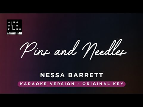 Pins and Needles - Nessa Barrett (Original Key Karaoke) - Piano Instrumental Cover with Lyrics