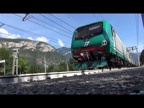 LA PARTENZA DELLA E.464 040 DALLA STAZIONE DI PERI. (VR) 17 - 8 - 2017