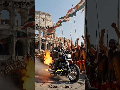 ماذا سيحدث لو قدت دراجة نارية في روما القديمة؟! 🏍️🏛️ #skeleton
