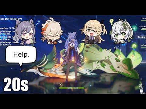 C1 Keqing Aggravate vs Floor 12-3-1 in 20s | Jadeplume Terrorshroom | 3.3 Spiral Abyss