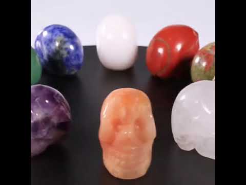 1 PC  crystal  Gemstone skull  natural crystal decoration home decor stones and crystals