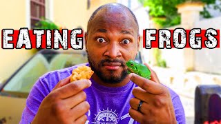 FOREIGNERS FIRST TIME EATING FROG | EATING STRUKLI AT A KONOBA | TRADITIONAL CROATIAN FOOD ZAGREB