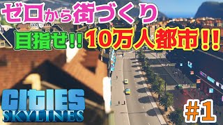 【Cities Skylines】#1 フロッピー世代のおじさんが初見プレイで10万人都市を目指す！