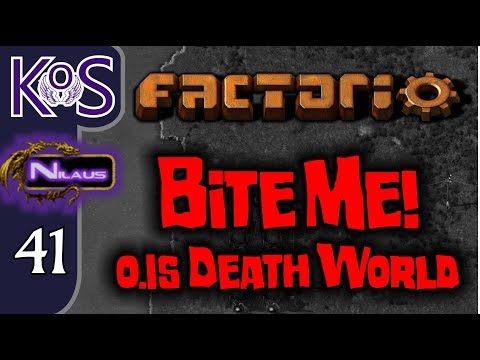 Factorio 0.15 Bite Me! Ep 41: ECCENTRICITY WITH KoS - Death World COOP MP Gameplay, Let's Play