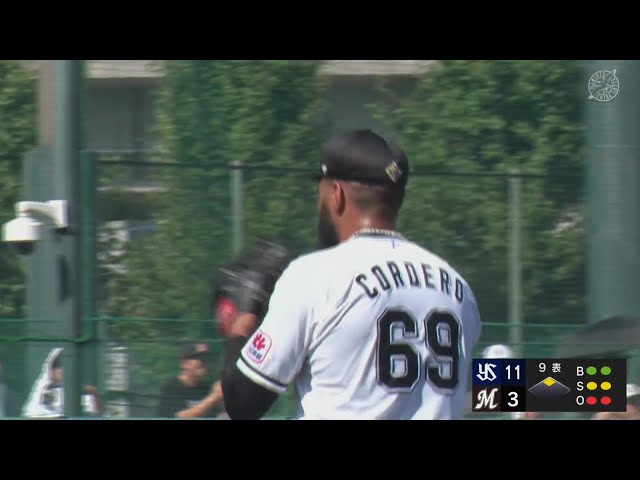 【ファーム】安定の投球!! マリーンズ・コルデロ 1イニングを無失点に抑える!!  2024年8月2日 千葉ロッテマリーンズ 対 東京ヤクルトスワローズ