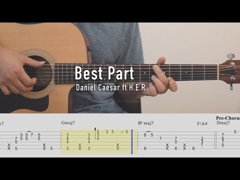 Best Part - Daniel Caesar ft H.E.R | Fingerstyle Guitar Cover | TAB Tutorial