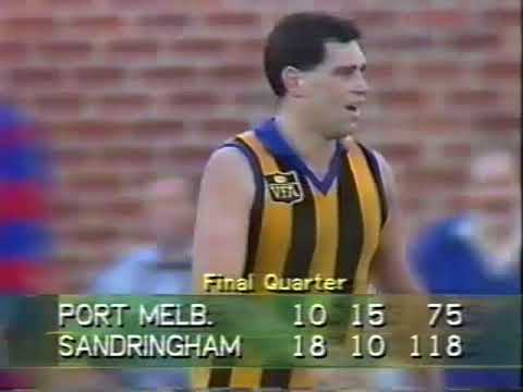 1991 VFA Port Melbourne Vs Sandringham at North Port oval, round 20  7 mins Highlights & In part rep
