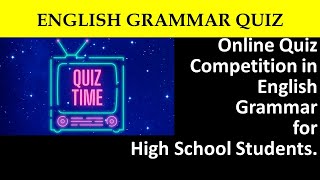 English Grammar Quiz for High School Students