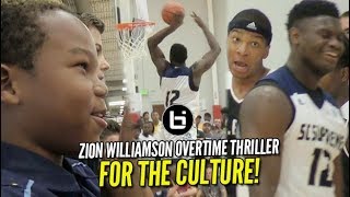 Zion Williamson Overtime THRILLER vs Notre Dame Commit: Standing Room ONLY!