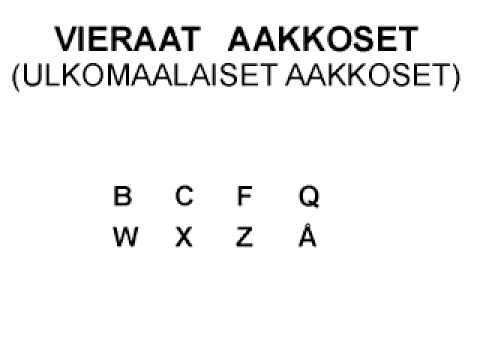 Opi suomea - vieraat aakkoset (3/3)