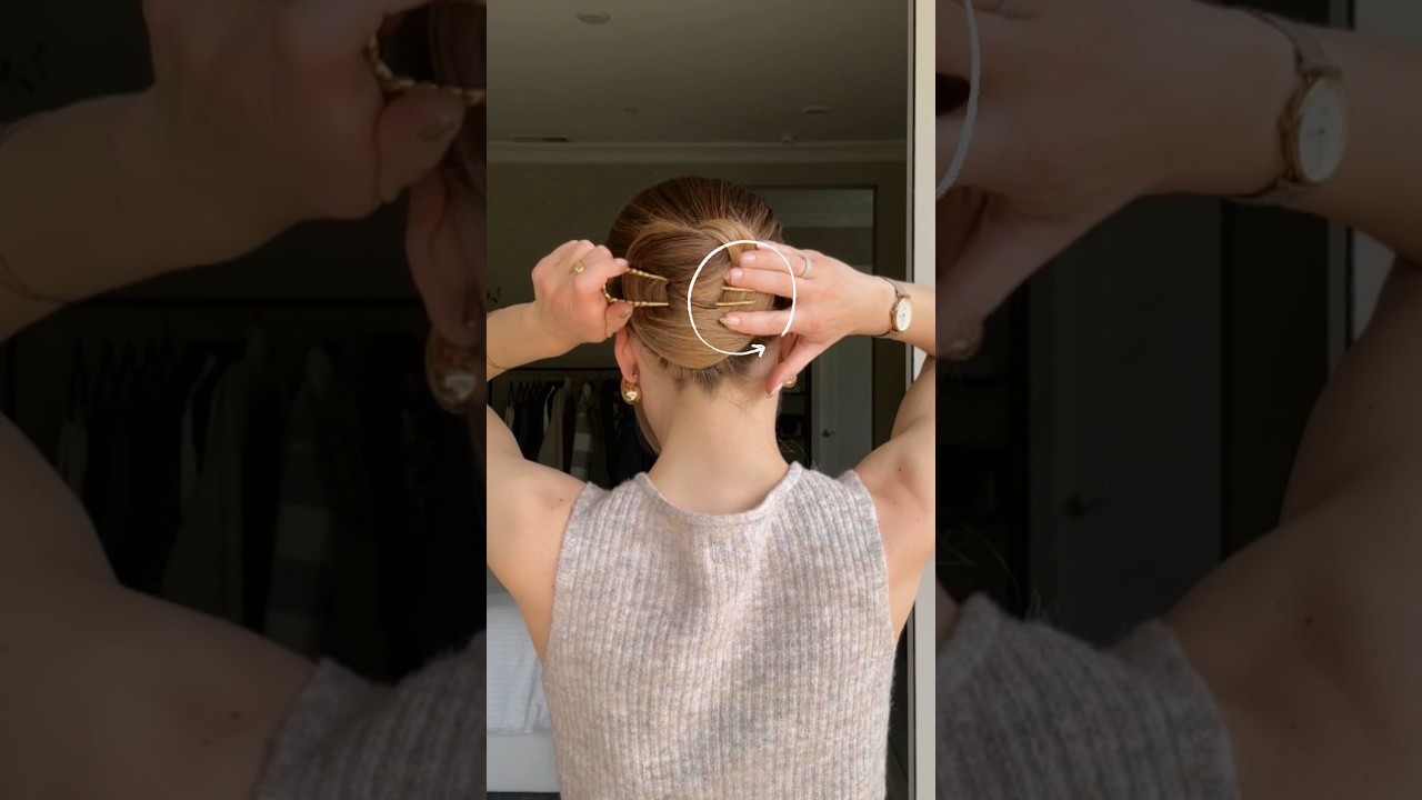 EASY BUN USING A HAIR FORK
