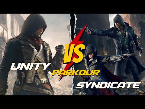 ASSASINS CREED SYNDICATE vs ASSASSINS CREED UNITY EPIC PARKOUR COMPARISON