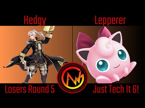 AWG Just Tech It 6 Losers Round 5 - Hedgy (Robin) Vs Lepperer (Jigglypuff) Smash Ultimate - SSBU