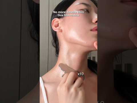 Gua Sha tutorial for double chin #shorts