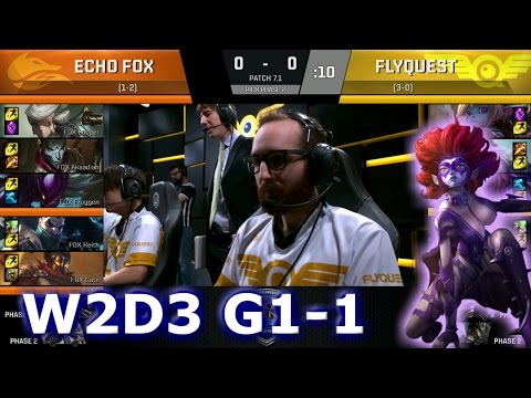 Echo Fox vs FlyQuest Game 1 | S7 NA LCS Spring 2017 Week 2 Day 3 | FOX vs FLY G1 W2D3