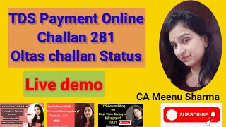 TDS Payment Online# challan 281# Oltas Challan Status Inquiry# Live step by step#