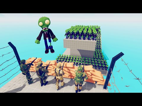 Army vs Zombie 200 Units - Totally Accurate Battle Simulator TABS