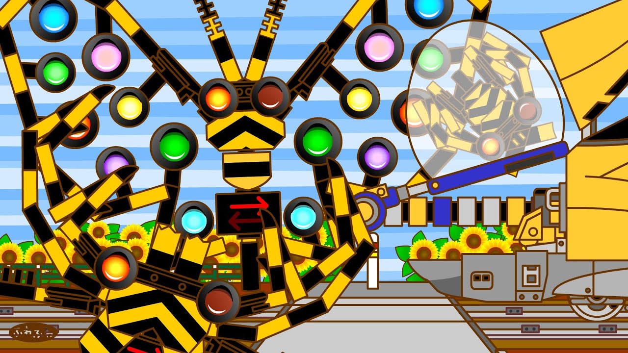 てんねんのふみきり Various Railroad Crossing and train.　railway level crossover 踏切　踏み切り　電車　でんしゃ　ふみきり　アニメ