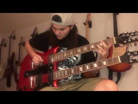 Led Zeppelin's Over The Hills and Faraway on a double neck