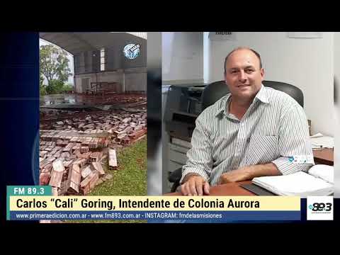 Temporal causó destrozos en Colonia Aurora:siete viviendas afectadas y daños en el tendido eléctrico