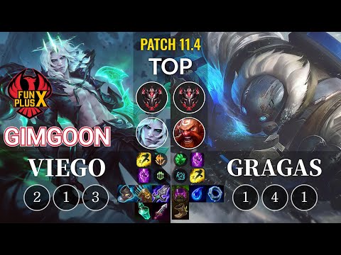 FPX GimGoon Viego vs Gragas Top - KR Patch 11.4