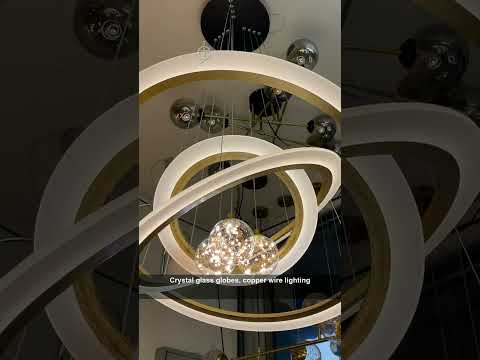 Lámpara colgante de cristal soplado a mano para interiores premium