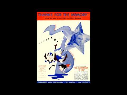 Thanks For The Memory - Shep Fields and his Rippling Rhythm Orch. / Bobby Goday