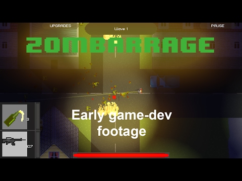 ZomBarrage - early development game footage