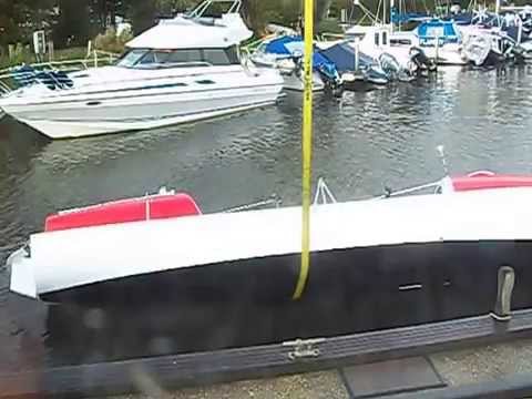 Ocean Rowing Boat Inversion (self righting) Test