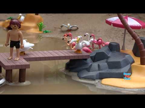 Playmobil Summer Fun Holiday Island Playset with Sea Animals Toys For Kids