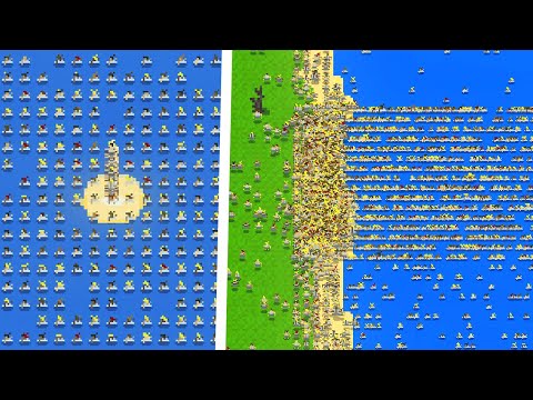 I Dropped 100,000 Humans In The Ocean - Worldbox