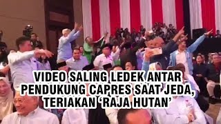 Viral Video Saling Ledek antar Pendukung Capres saat Jeda, Adik Prabowo Ikut Teriakan 'Raja Hutan'