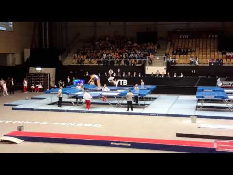 KAZAK Mikalai,HANCHAROU Uladzislau BLR optional Trampoline World Championships 2015