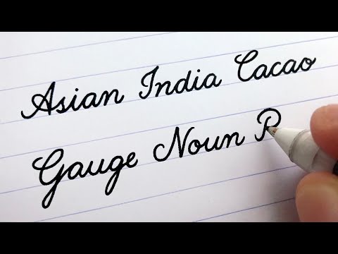 Cursive Writing - Words (A to Z) |  For Beginners Video